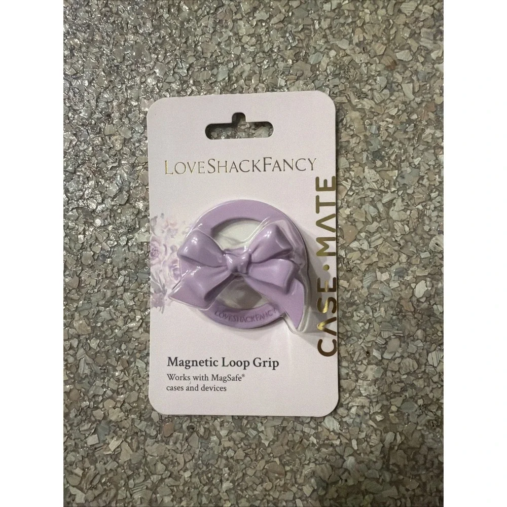 LoveShackFancy Case Mate Magnetic Loop Grip PURPLE NEW